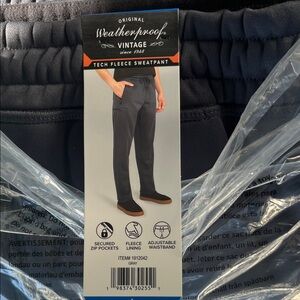 Weatherproof Vintage Black Tech Fleece Sweatpants NWT men’s large